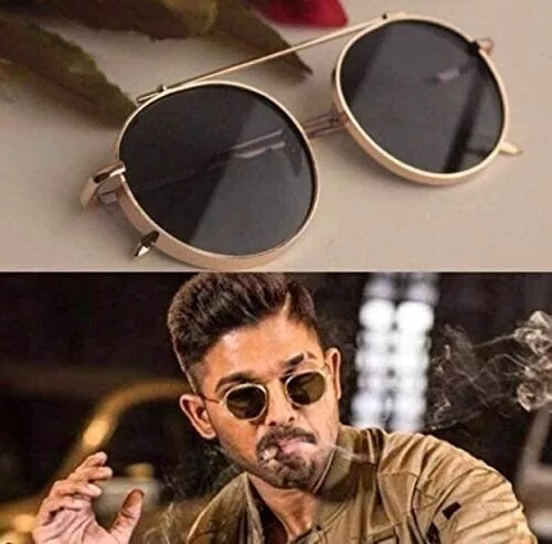 Gafas de sol redondas unisex inspiradas en las gafas de sol Allu Arjun para...