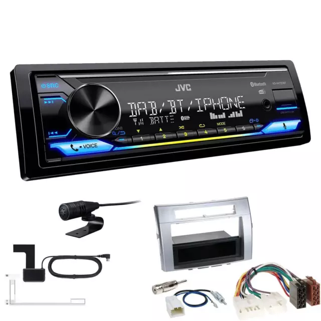 JVC Digital Receiver Autoradio Bluetooth DAB+ für Toyota Corolla Verso silber