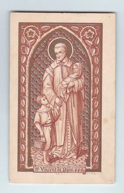 SANTINO S.VINCENZO St. VINCENT CANIVET PIEUSE HOLYCARD  ANDACHTSBILD S.AUGUSTIN