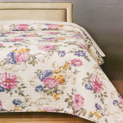 Phoenix XXL 3D Coperta copriletto Ornamentali Trapuntato copritutto Matrimoniale Grande 240x260cm Bianco 