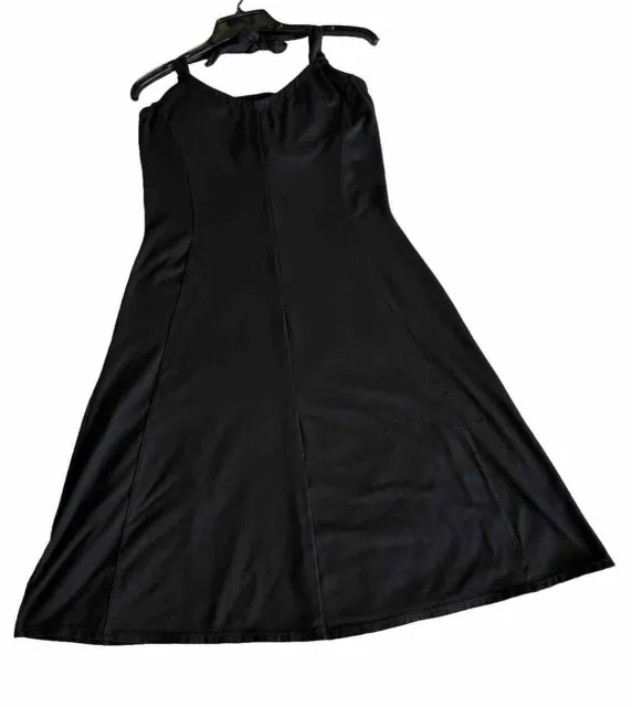 Athleta Black Tank Dress Built in Bra Adjustable Straps Size Small READ SIZE