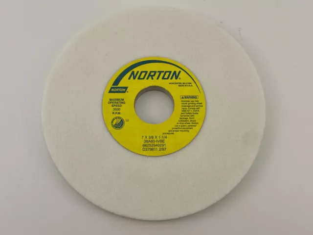 Norton 66252940291  7x3/8x1-1/4 60 Grit Aluminum Oxide 3600RPM Grinding Wheel