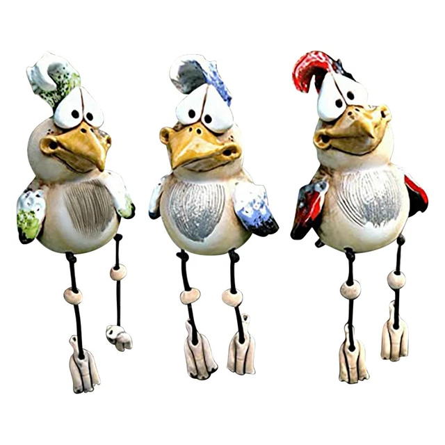 Resin Craft Chicken Garden Statue Ornament Art Figure Courtyard Garden Decor