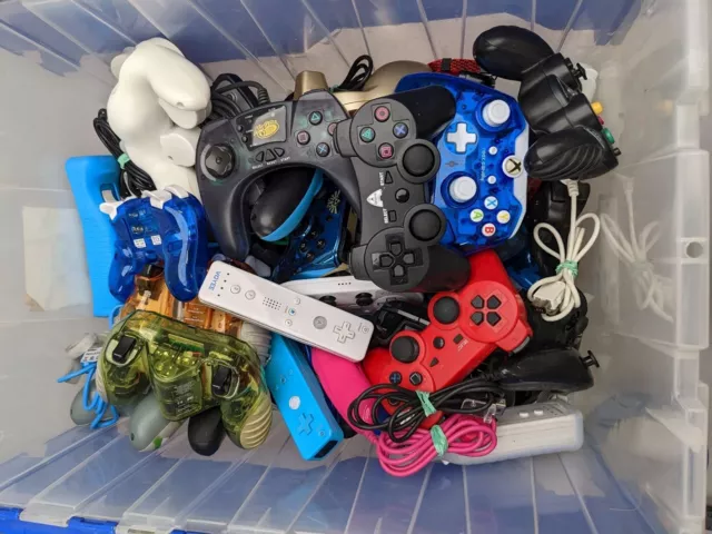 Lot of Assorted Third Party Video Game Controllers - Untested (#HQIE)