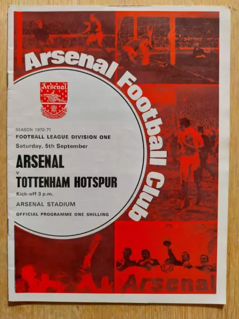 Arsenal V. Tottenham Spurs - 5.9.70 - Double Season