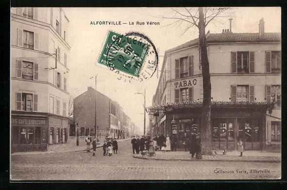 CPA Alfortville, la Rue Véron 1910