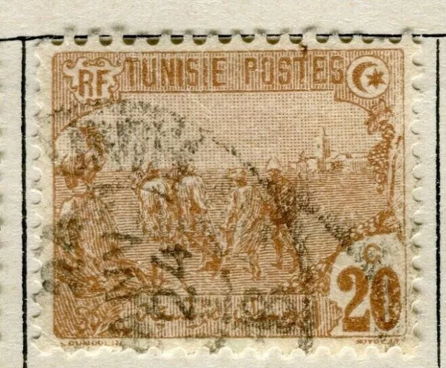 TUNISIA; Early 1906 classic pictorial issue fine used 20c. value