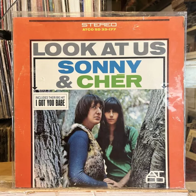 [ROCK/POP]~VG+ LP~SONNY & CHER~Look At Us~[Original 1965~ATCO~STEREO~Issue]