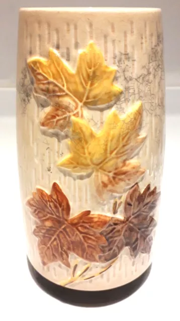 Large Sylvac 4011 Pottery Autumnal Vase Oak Acer Pattern#285