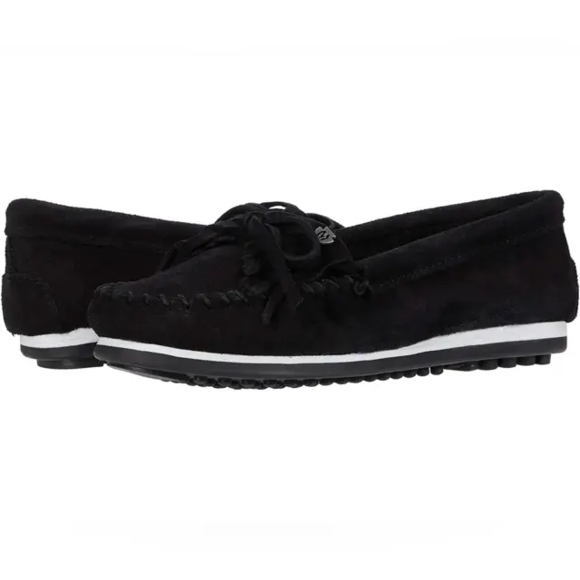 NIB Minnetonka Black Suede Kilty Plus Shoes Size 8 US $65