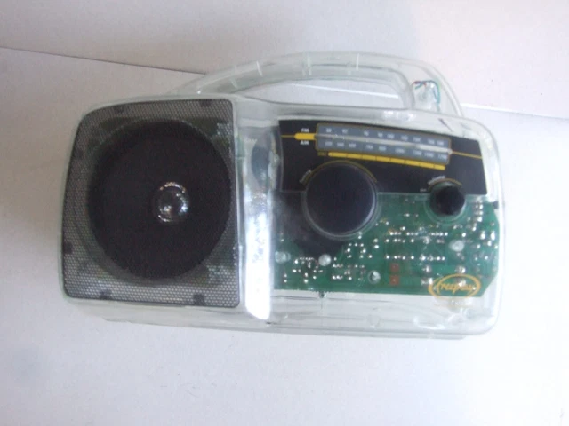 Freeplay Radio Clear Self Powered Energy Solar Hand Cranked Working Freeplay Radio Clear Self Powered Energy Solar Hand Cranked Working