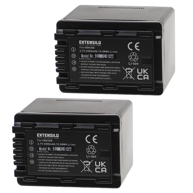 Batteria Per Panasonic Pv-gs Sdr-h Batteria 1100Ah (7.2V) Adatta Per PANASONIC NV-GS10 / NV-GS17 / NV Videoregistratore Vhs