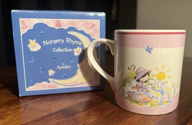 Vintage Aynsley Nursery Rhyme Collection Little Bo Peep Childs Mug New In Box
