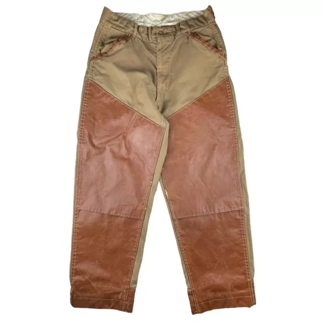 Vintage American Field Sportswear hunting pants 1960s 70s tan x brown 32" waist