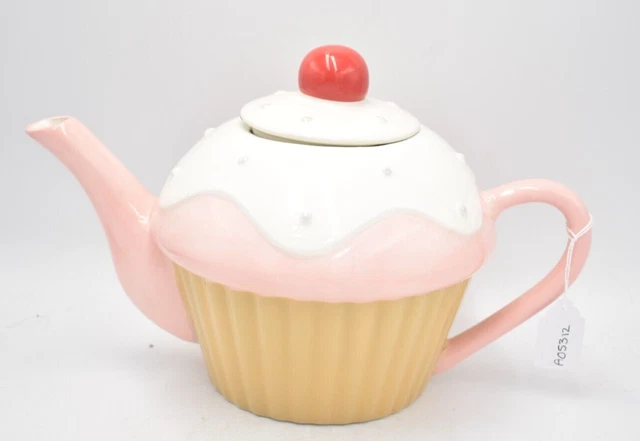 Vintage Debenhams Large Cupcake Alice in Wonderland Teapot Novelty Decorative