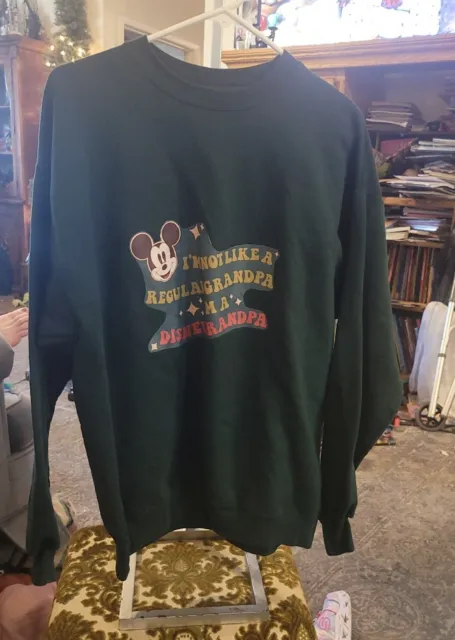 Mickey Mouse Grandpa Sweatshirt Size Large Disney grandpa