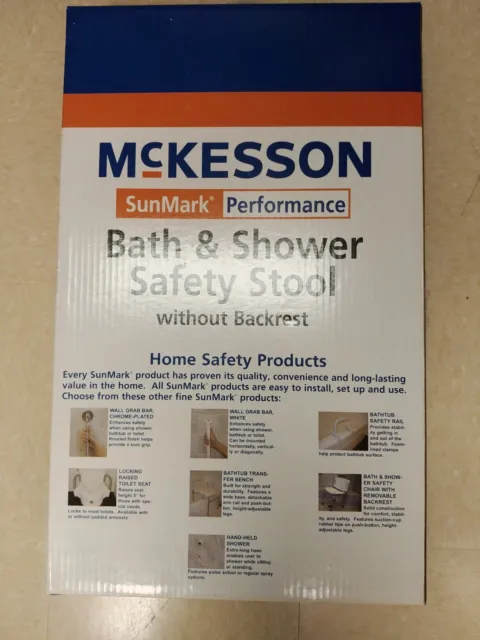 McKesson brand shower chair commode without backrest new in box