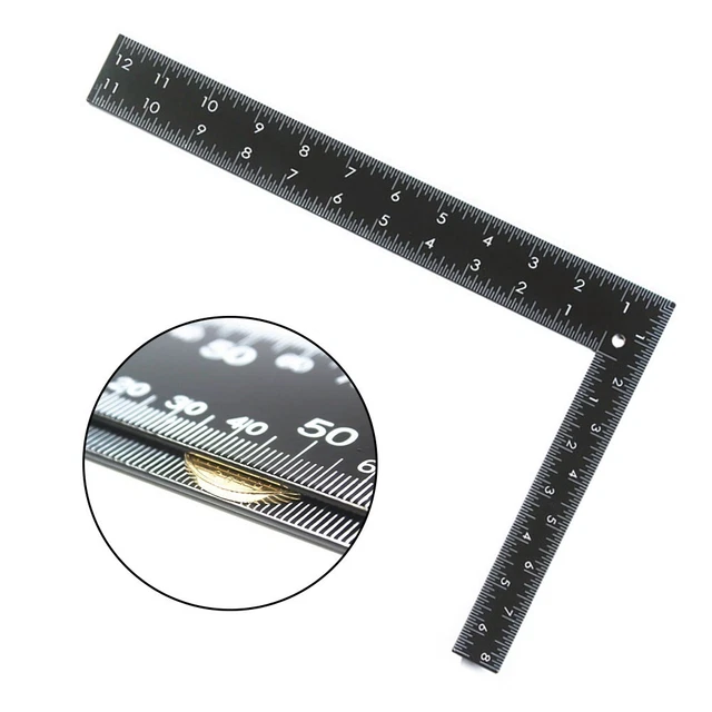 Règle En Acier Inoxydable 60 Cm - Double Face Cm/pouces - Pour Dessin Et Menuiserie