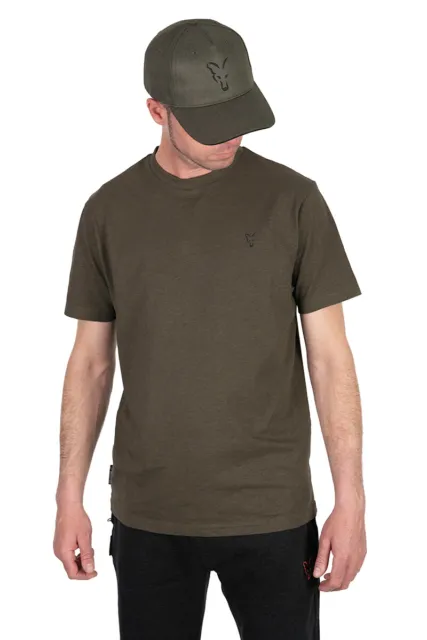 Fox Collection Vert + Noir Chiné T-Shirt Tout Tailles Pêche Matériel