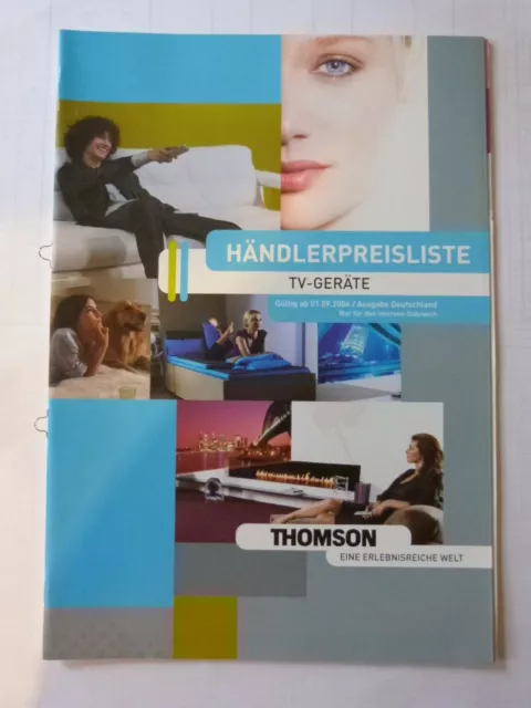 Thomson TV-Geräte  Händlerpreisliste-Katalog 2006