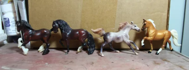 Lot of Four Breyer Stablemate Horses for Custom Body, Shelf or Play