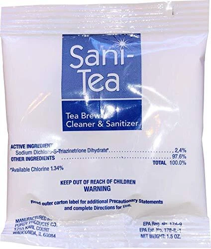 Sani-Tea - 1.5 Ounce Packets - Tea Brewer Dispenser Cleaner and Sanitizer - R...