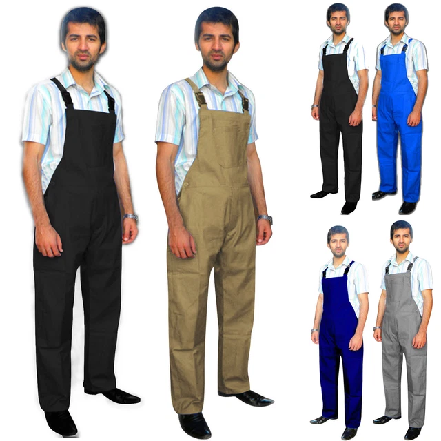 MENS BIB & Brace Dungarees Trousers Overalls Working Work wear Painters