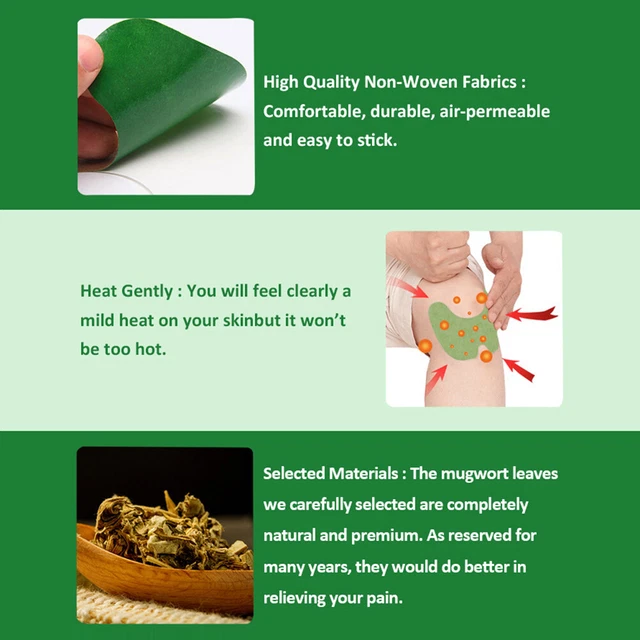 12pcs Knee Patch Natural Wormwood Pain Relief Stickers for Men Women Health Care 8