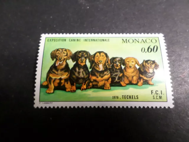 Monaco Briefmarke 1051 Hundes Dackel,1976,Neu, Postfrisch