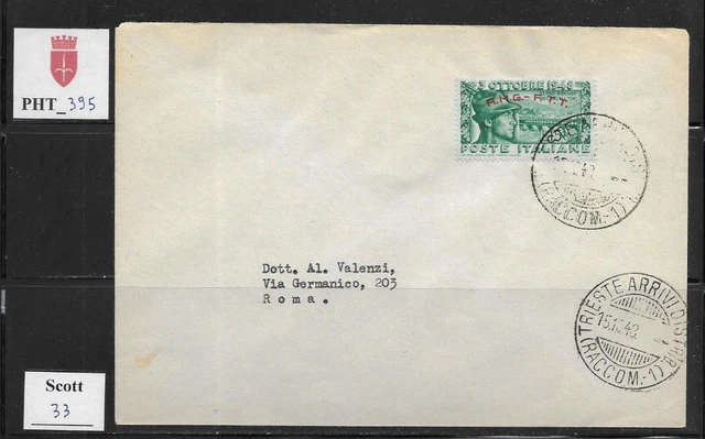PHT_395. TRIESTE FTT. FDC w. 1948 RICOSTRUZIONE PONTE BASSANO. Scott 33