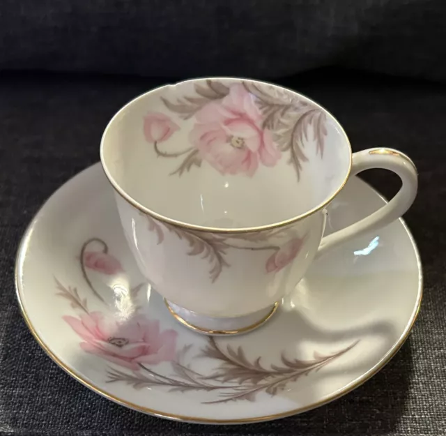 Vintage! Japan Tea Cup & Saucer w/A Pink Rose Pattern ~ Free Shipping!!!