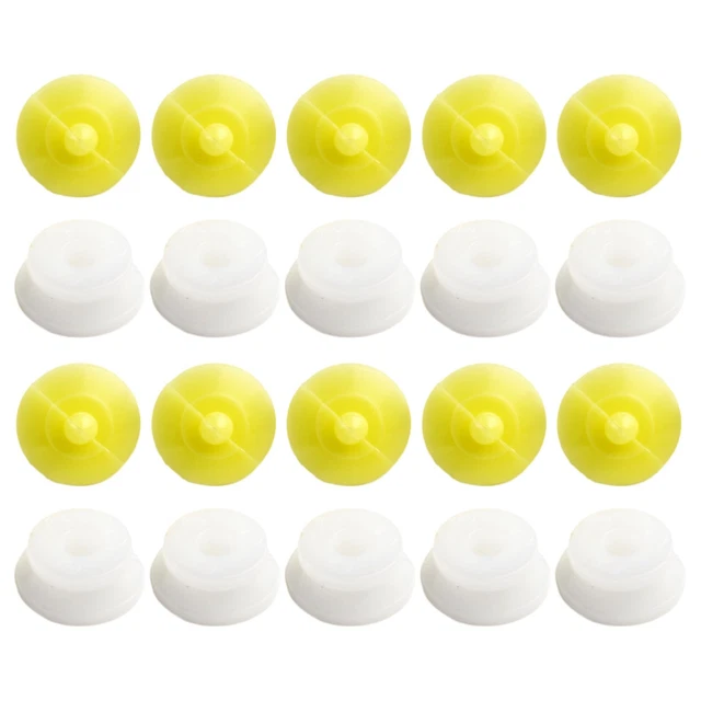 Attaches de panneau de carte de porte jaune + blanc accrocheuses pour Renault 77