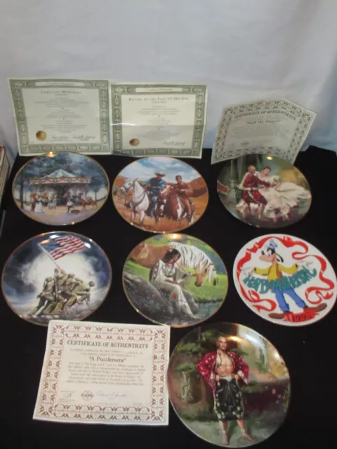 LOTE de placas de porcelana Knowles Disney Horse
