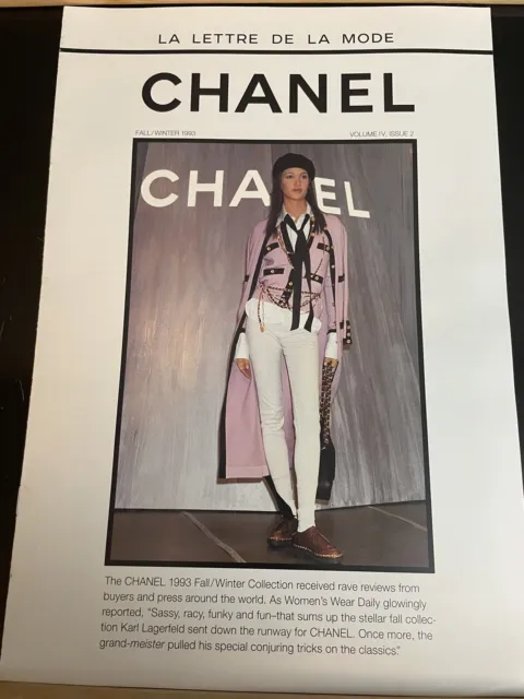 1989 CHANEL KARL Lagerfeld Ines de la Fressange 1-page MAGAZINE AD $9.99 -  PicClick