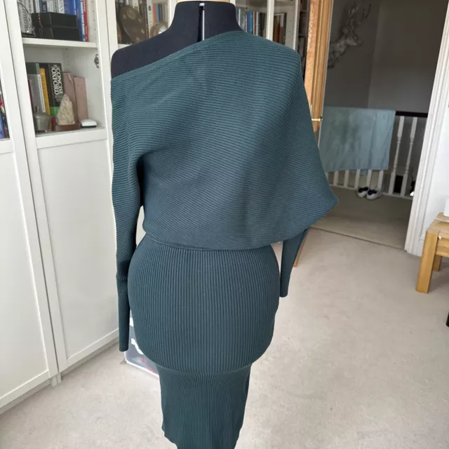 Reiss green lara knit dress S Worn Once Excellent Condition