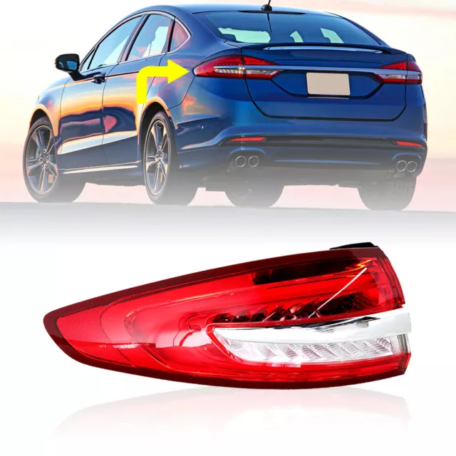 Fit For 2017-2020 Ford Fusion Rear Driver Left Side Outer Brake Lamp Tail Light