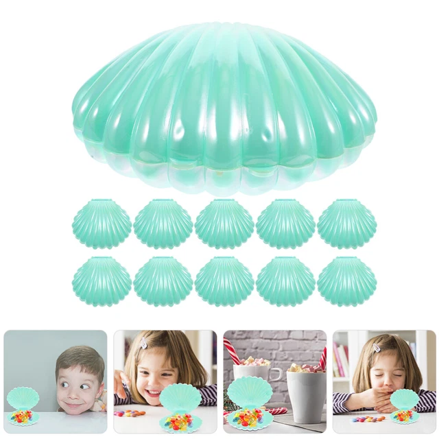 20 pezzi scatola per gioielli a forma di conchiglia, confezione caramelle, decorativa