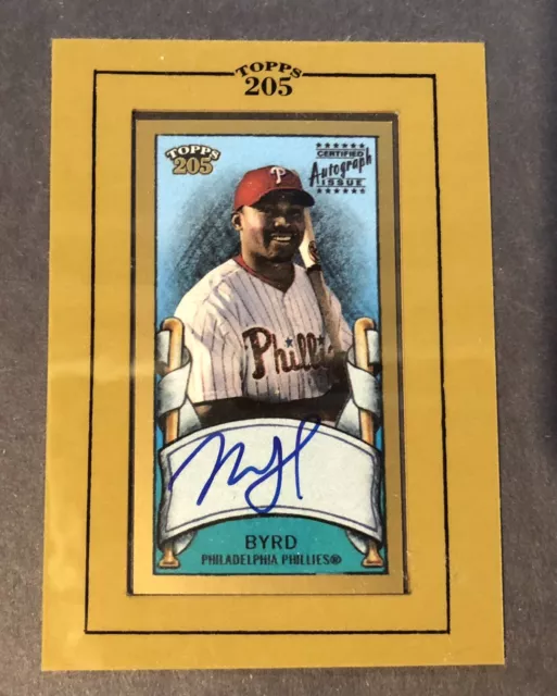 2003 Topps 205 Marlon Byrd Phillies Mini Framed Auto Rare Sp