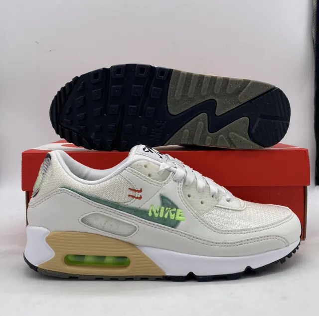 Nike Air Max 90 SE Summit White Neptune Green Sneakers DO9850-100 Womens Size