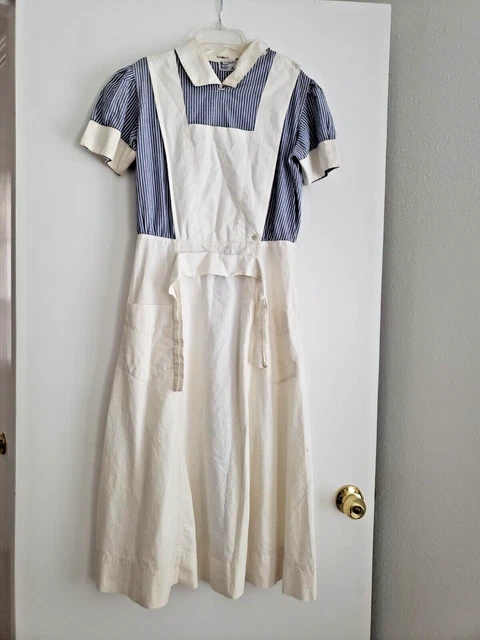 Vintage 1940's WW2 Nurses Uniform by Marvin Neitzel - Sanforized 34 Shrunk Named