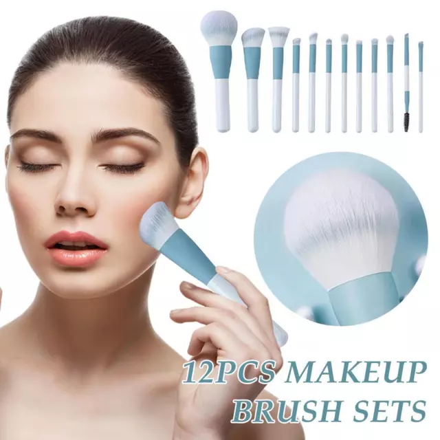 12Pcs Pro Lidschatten Make-up Pinsel Set Eyeliner Blusher Pinsel Kits DE 3