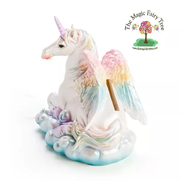 Flying pastel rainbow unicorn on cloud money bank box unicorns decor gift