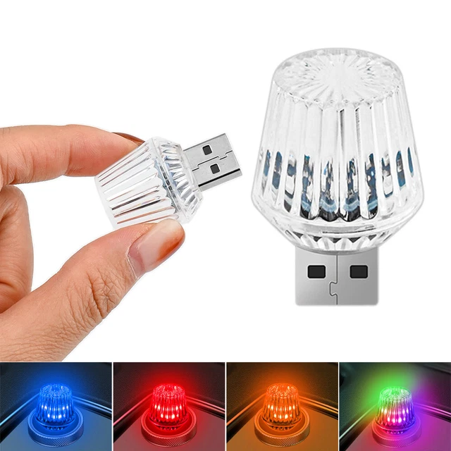 1x USB LED Mini Light Car Neon Atmosphere Ambient Bright Lamp Light Accessories