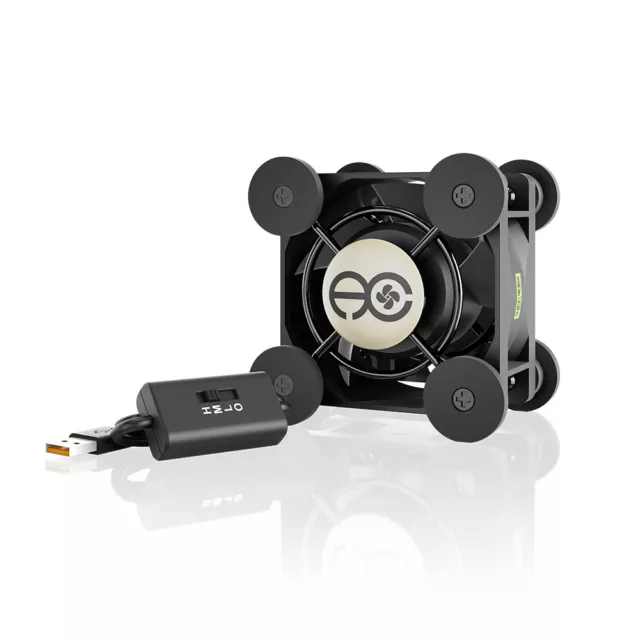 MULTIFAN Mini, 40mm USB Cooling Fan for VR gear, Aquarium, Roku, Router, Cosplay