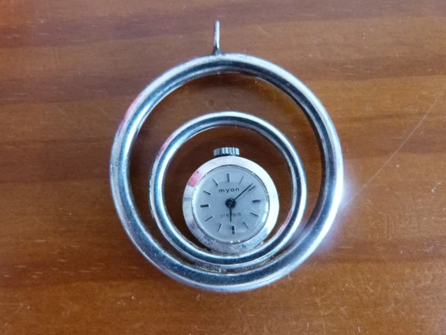 Montre Pendentif Buler Mécanique Forme Médaillon Doré - Occasion