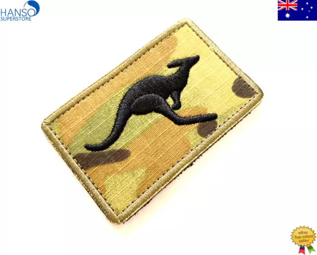 Australian Kangaroo Camo Tactical Military Patch - Hook & Loop - 8x5cm - AU Ship