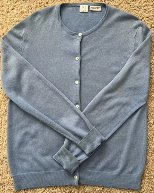 Tse Pure Cashmere Blue Cardigan Sweater Size Small