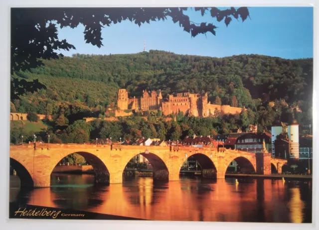 Heidelberg Germany Map Placemat VTG Travel Souvenir Laminated Large