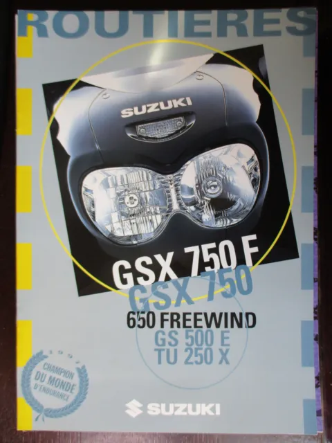 Brochure Catalogue  8 Pages 1997 Moto Suzuki Freewind Tu 250X Gsx 750F Gs 500E
