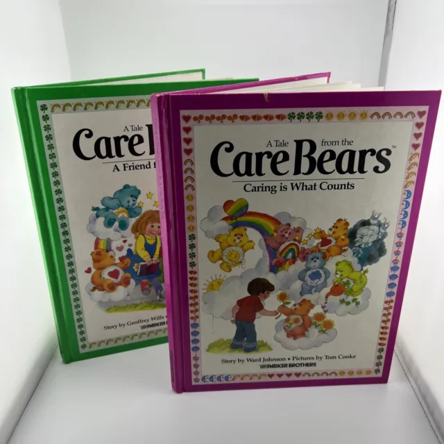 Vintage 80s A Tale From The Care Bears Hard Cover Book Parker Brothers Lot of 2